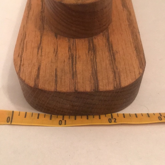 Set of Two Oak Taper Candle Holders - Picture 9 of 10